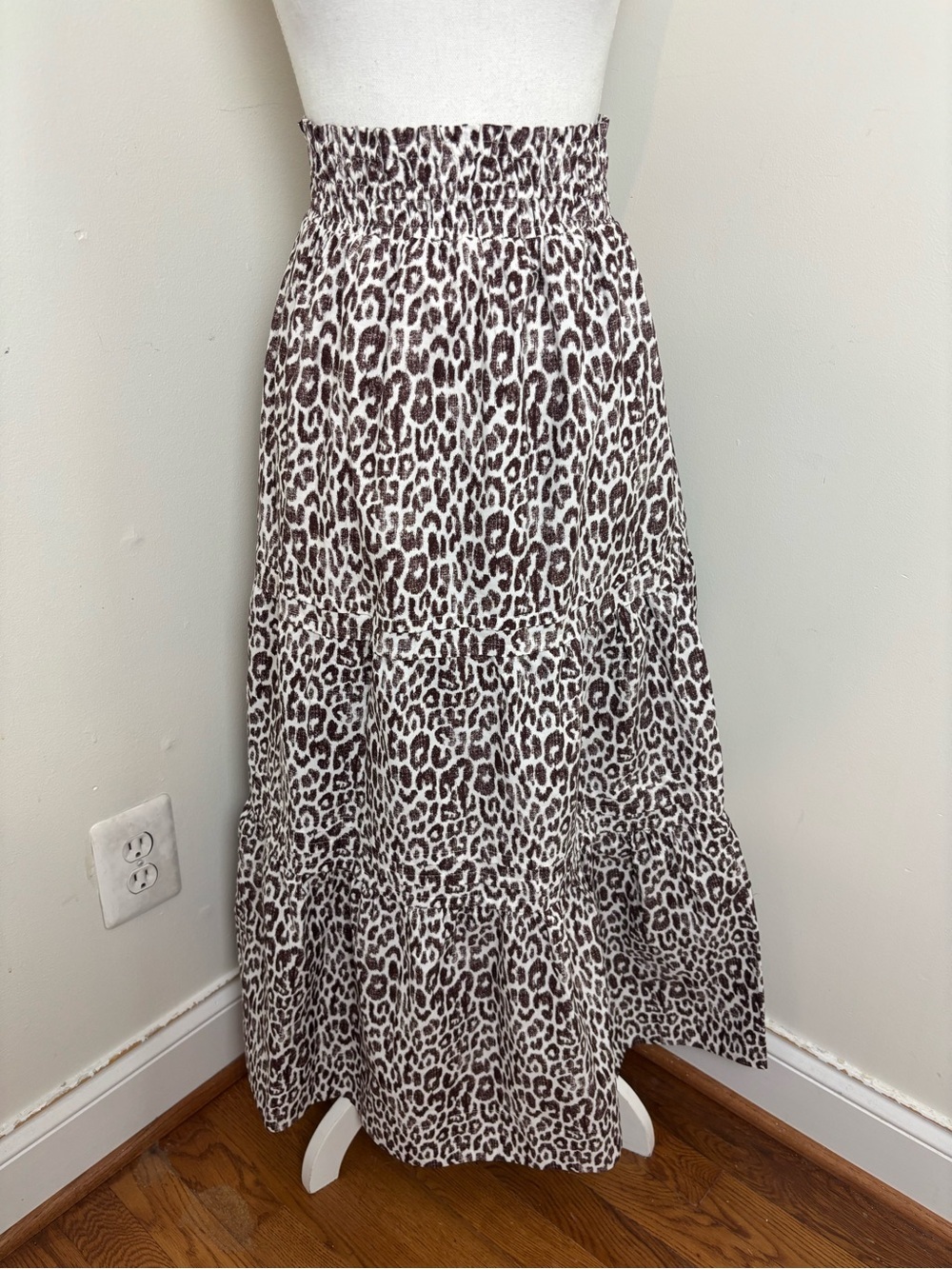 ANTHROPOLOGIE The Somerset Maxi Skirt In Brown Animal Print Size Large NWT - Picture 8 of 11